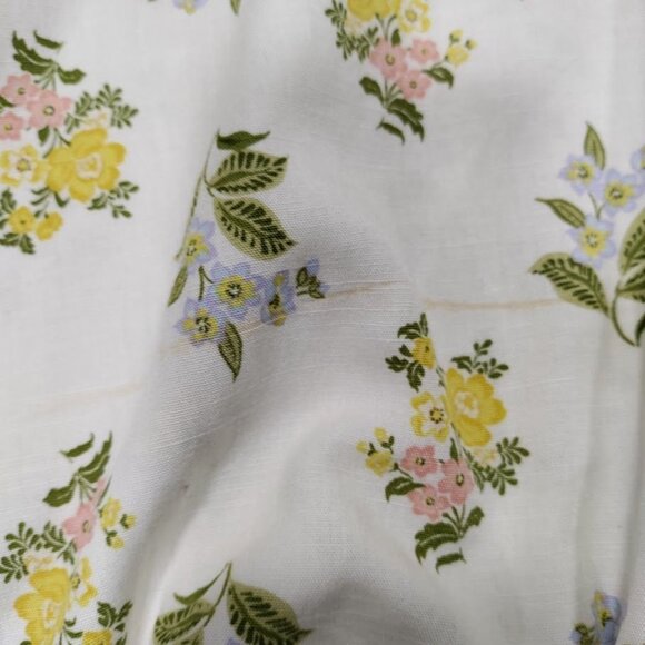 Zara Whimsy Boho Casual Festival Twee Y2K Floral Print Midi Dress Ivory Size L - Picture 6 of 10